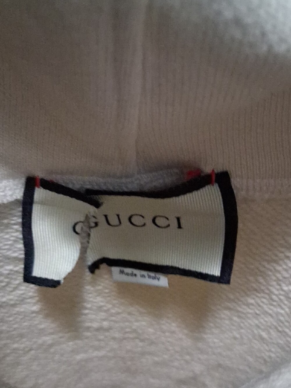 Gucci Cream Hoodie Sweater with Black Logo XL - Picture 2 of 8